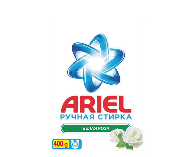 ARIEL სარეცხი ფხვნილი თეთრი ვარდი ხელით რეცხვისთვის 400გ